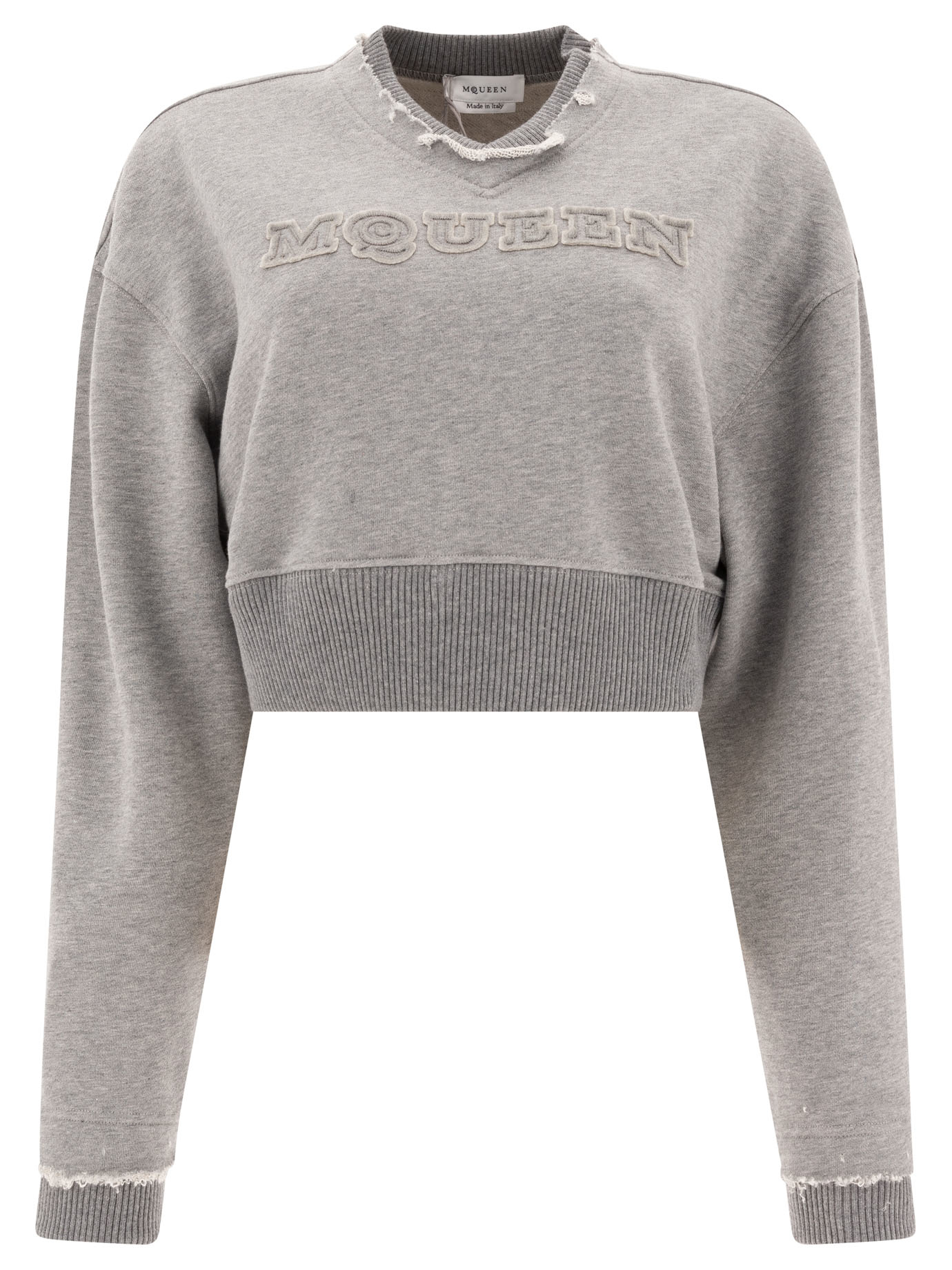 크롭 스웨트 셔츠 위드 McQueen 로고